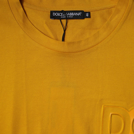 Dolce & Gabbana Dark Yellow Logo Crew Neck Short Sleeves T-shirt
