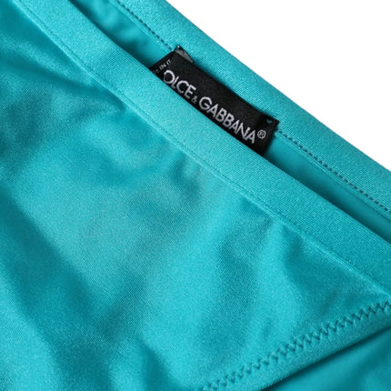 Dolce & Gabbana Blue Green Nylon Beachwear Swimwear Bottom Bikini