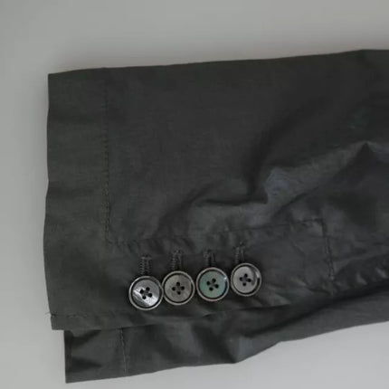 Dolce & Gabbana Gray Cotton Single Breasted Formal Blazer