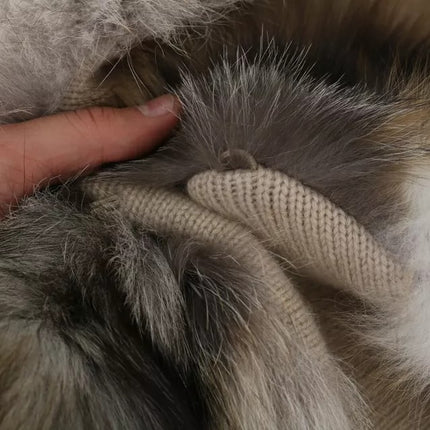 Dolce & Gabbana Brown Fox Tail Fur Shawl Neck Wrap Cover Collar Scarf