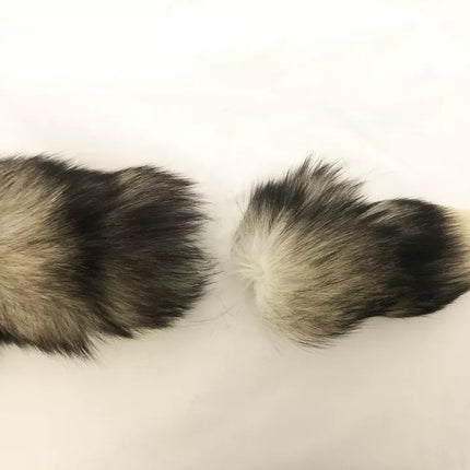 Dolce & Gabbana Brown Fox Tail Fur Shawl Neck Wrap Cover Collar Scarf