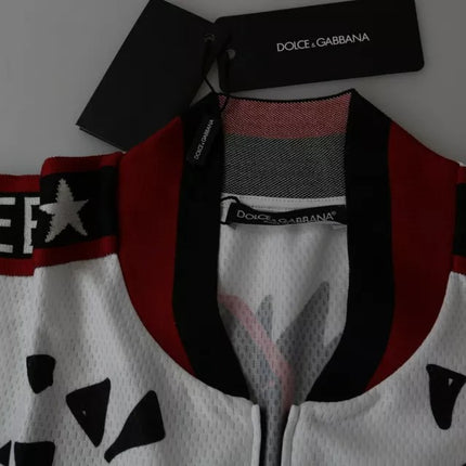 Dolce & Gabbana White King Panda Polyester T-shirt Top
