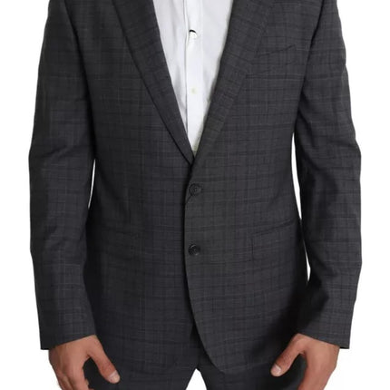 Dolce & Gabbana Gray Wool Men Formal 2 Piece MARTINI Suit
