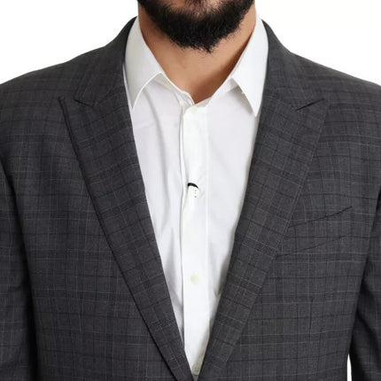 Dolce & Gabbana Gray Wool Men Formal 2 Piece MARTINI Suit