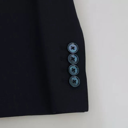 Dolce & Gabbana Blue Wool MARTINI Blazer Vest 2 Piece