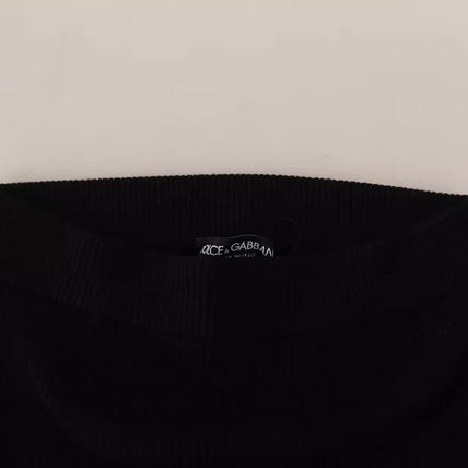 Dolce & Gabbana Black High Waist Stretch Pants Tights