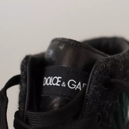 Dolce & Gabbana Green Corduroy High Tops Sneakers Mens Casual Shoes