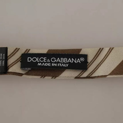 Dolce & Gabbana Multicolor Patterned Adjustable Neck Bow Tie Men