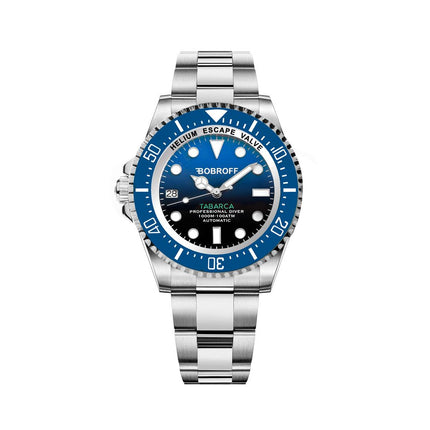 Bobroff Silver Stainless Steel Sport Watch