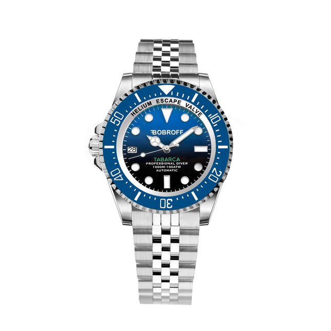 Bobroff Silver Stainless Steel Sport Watch