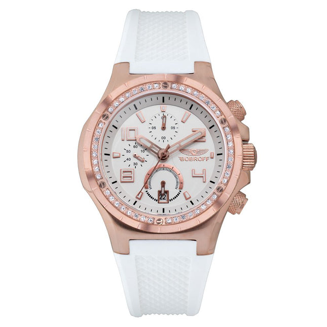 Bobroff White Rubber Bracelet Watch