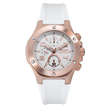 Bobroff White Rubber Bracelet Watch