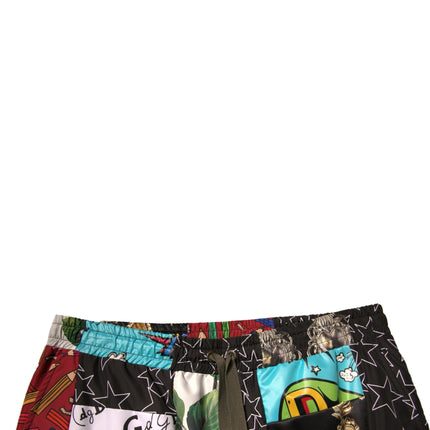 Dolce & Gabbana Multicolor Patchwork Cargo Bermuda Shorts