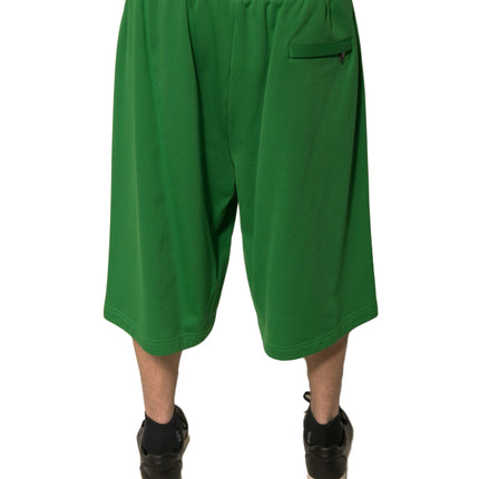 Dolce & Gabbana Green Cotton Blend Men Bermuda Shorts