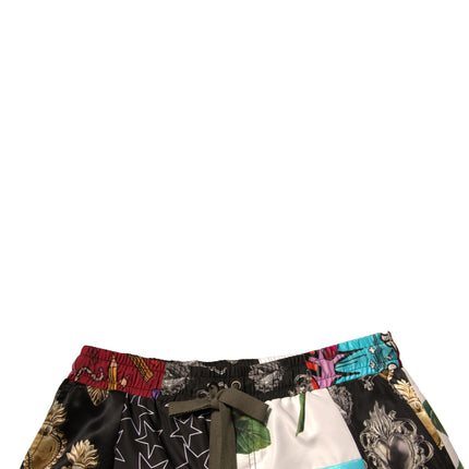 Dolce & Gabbana Multicolor Patchwork Cargo Bermuda Shorts