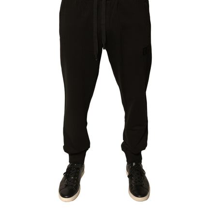 Dolce & Gabbana Black Cotton Jogger Men Sweatpants Pants