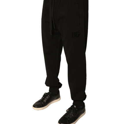 Dolce & Gabbana Black Cotton Jogger Men Sweatpants Pants