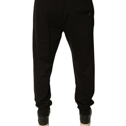 Dolce & Gabbana Black Cotton Jogger Men Sweatpants Pants