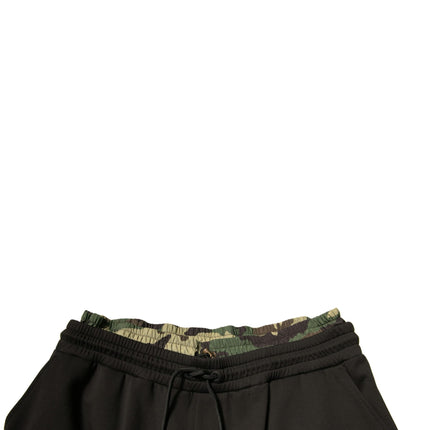Dolce & Gabbana Black Camouflage Cotton Jogger Cargo Pants
