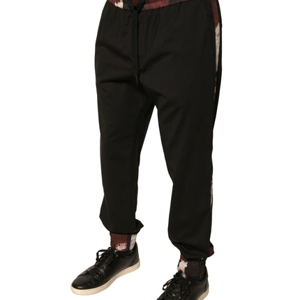 Dolce & Gabbana Black Camouflage Wool Jogger Sweatpants Pants