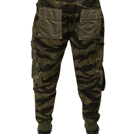 Dolce & Gabbana Green Cotton Jogger Cargo Pants