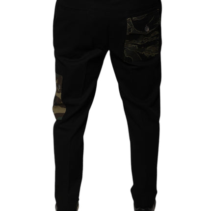 Dolce & Gabbana Black Cotton Men Cargo Casual Pants