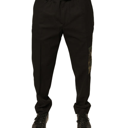 Dolce & Gabbana Black Cotton Men Cargo Casual Pants