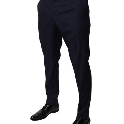 Dolce & Gabbana Dark Blue Cotton Men Dress Pants