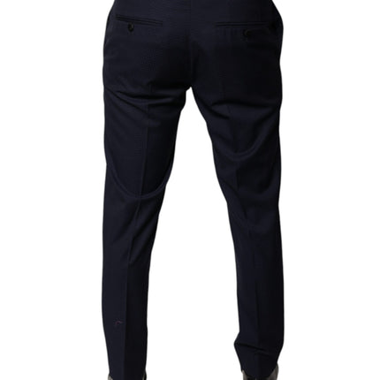 Dolce & Gabbana Dark Blue Cotton Men Dress Pants