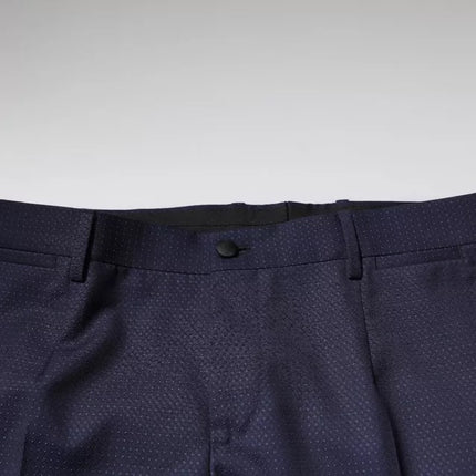 Dolce & Gabbana Dark Blue Cotton Men Dress Pants