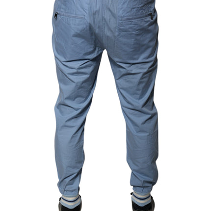 Dolce & Gabbana Blue Cotton Jogger Sweatpants Pants