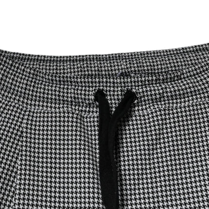 Dolce & Gabbana Black White Houndstooth Skinny Dress Pants