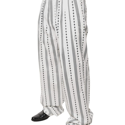 Dolce & Gabbana White Straight Formal Dress Pants