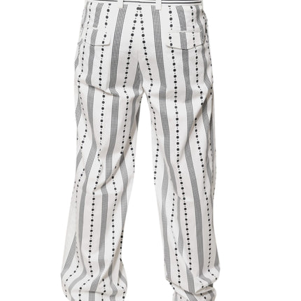 Dolce & Gabbana White Straight Formal Dress Pants
