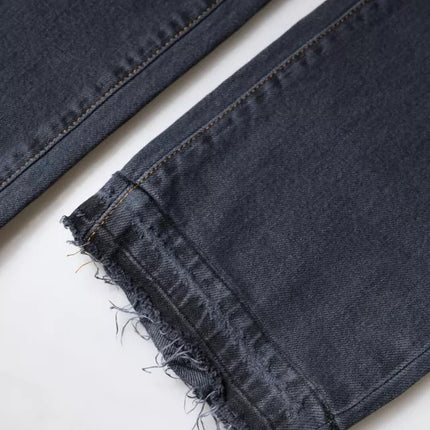 Dolce & Gabbana Dark Gray Cotton Skinny Denim Jeans