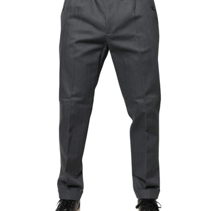 Dolce & Gabbana Gray Tapered Formal Dress Pants