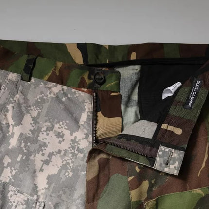 Dolce & Gabbana Multicolor Patchwork Camouflage Cargo Pants