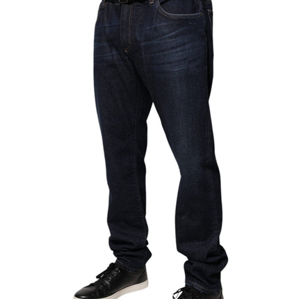 Dolce & Gabbana Dark Blue Cotton Skinny Denim Jeans