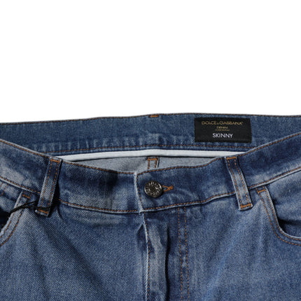 Dolce & Gabbana Light Blue Cotton Men Skinny Denim Jeans