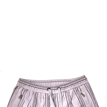 Dolce & Gabbana White Stripe Cotton Dress Skinny Pants