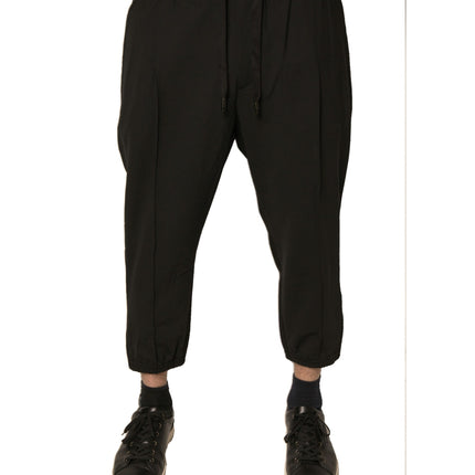 Dolce & Gabbana Black Wool Jogger Jogging Pants