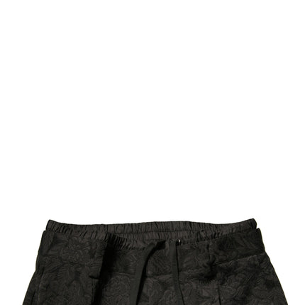 Dolce & Gabbana Black Brocade Polyester Skinny Men Dress Pants