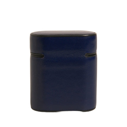 Dolce & Gabbana Blue Leather Logo Print Flip Holder Airpods Case