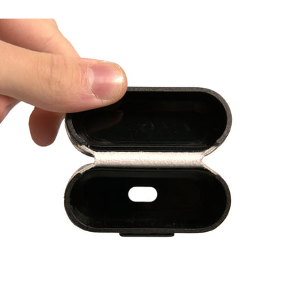 Dolce & Gabbana Black White Leather Scribble Embossed Logo Airpods Case