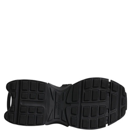 Dolce & Gabbana Black Low Top Space Lace Up Sneakers Shoes