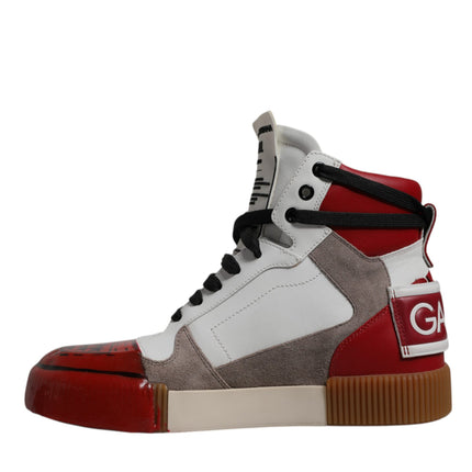 Dolce & Gabbana Multicolor Leather High Top Sneakers Shoes