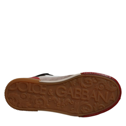 Dolce & Gabbana Multicolor Leather High Top Sneakers Shoes