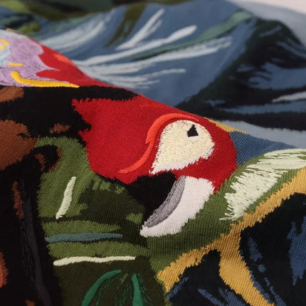Dolce & Gabbana Jungle Wool Silk Pullover Logo Sweater