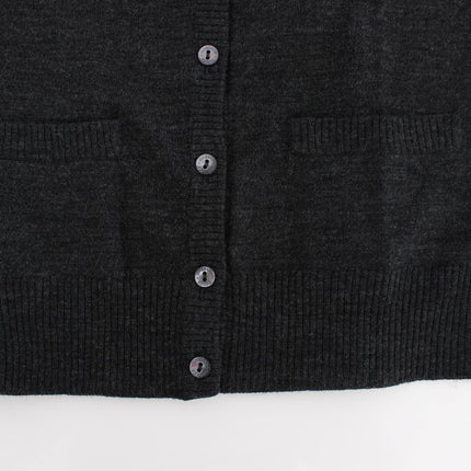 Dolce & Gabbana Gray Wool Button Cardigan Sweater
