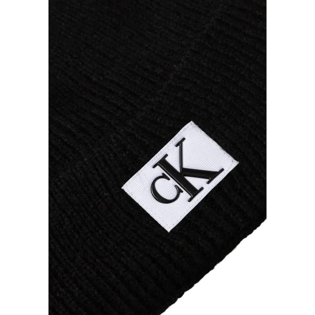 Calvin Klein Jeans Black Marabou Cap (Baseball Hat)